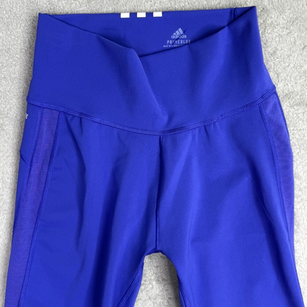 Adidas Primeblue Aeroready Leggings Womens Small Blue Stretch Workout Running - Picture 4 of 9